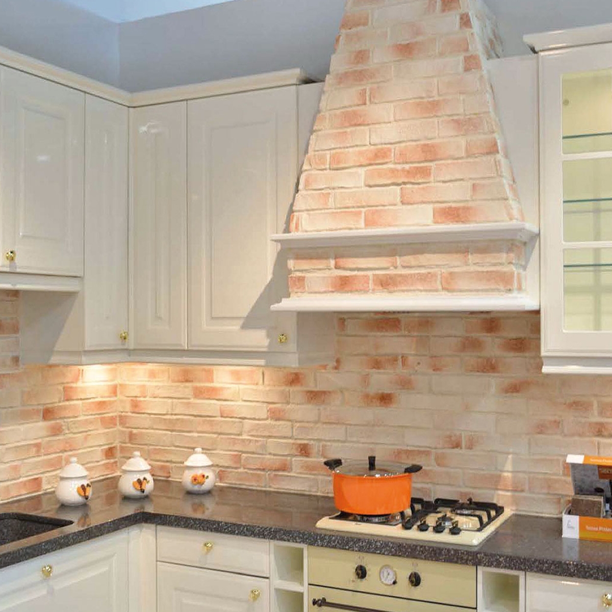 Verniprens - Concrete tile cladding - Oxford snow faux-brick cladding