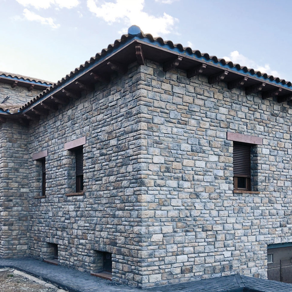 Revestimento de imitação de pedra de Piemonte aspe - revestimento Verniprens