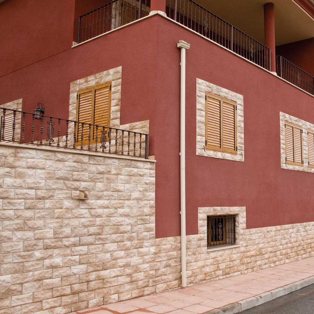 Concrete tile cladding - Pyrenees aneto stone imitation cladding Verniprens