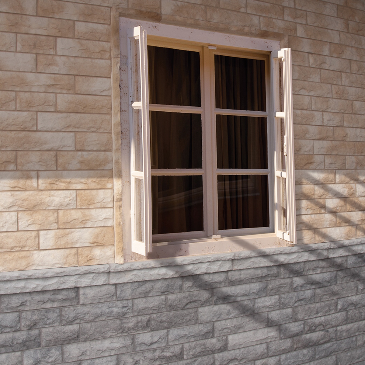 Savoy ash imitation stone cladding - Coatings Verniprens