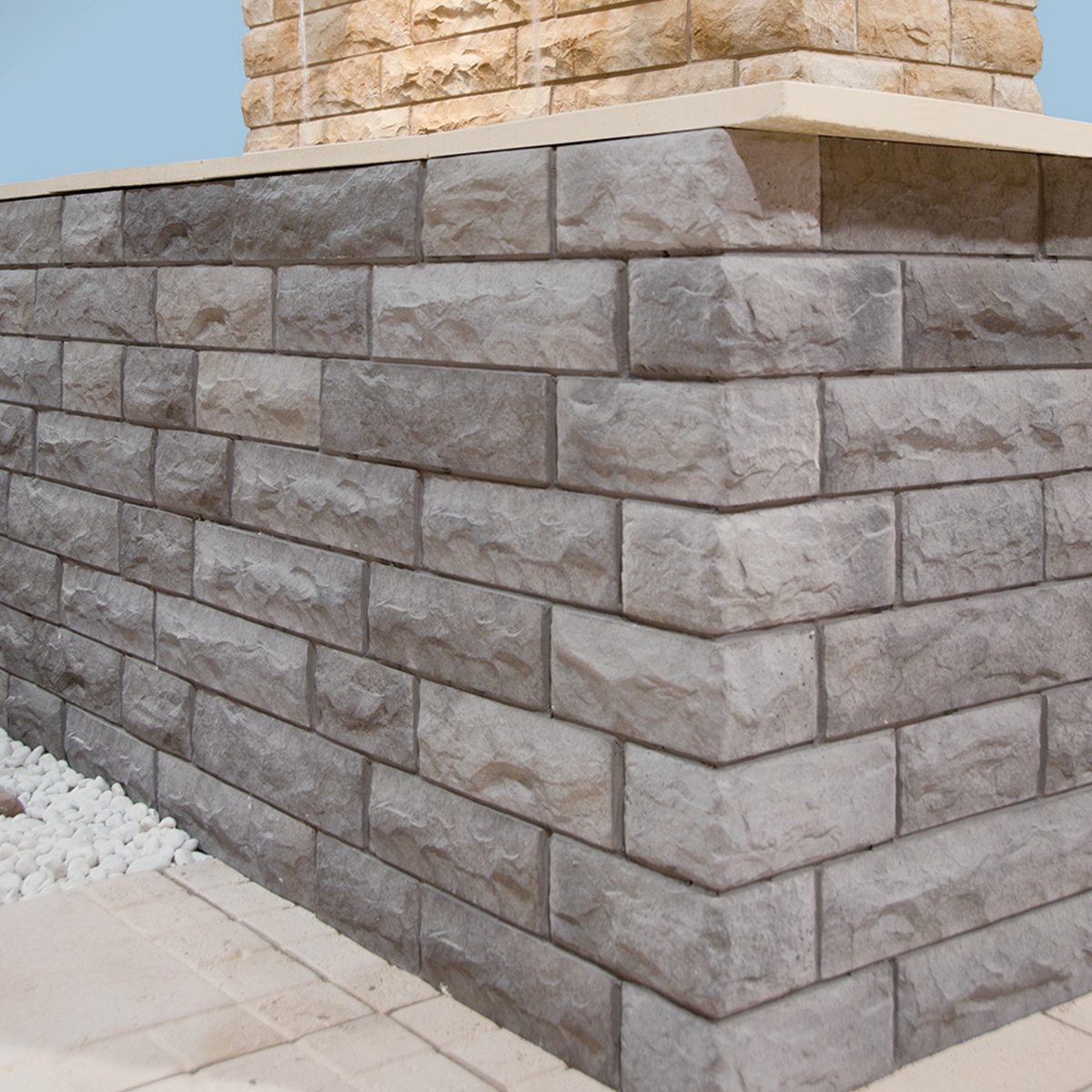 Verniprens - Revestimento de telha de concreto - Revestimento de imitação de pedra de cinza Savoy