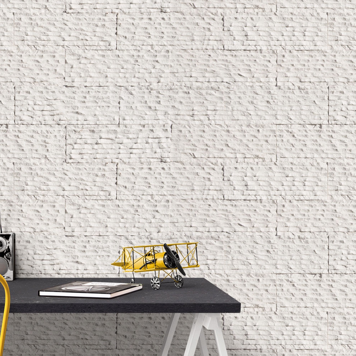 Revestimento de imitação de pedra zebra branca - revestimento Verniprens