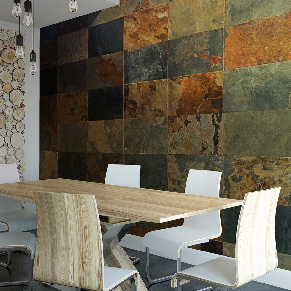 Revestimento com efeito de ferrugem para interior e exterior