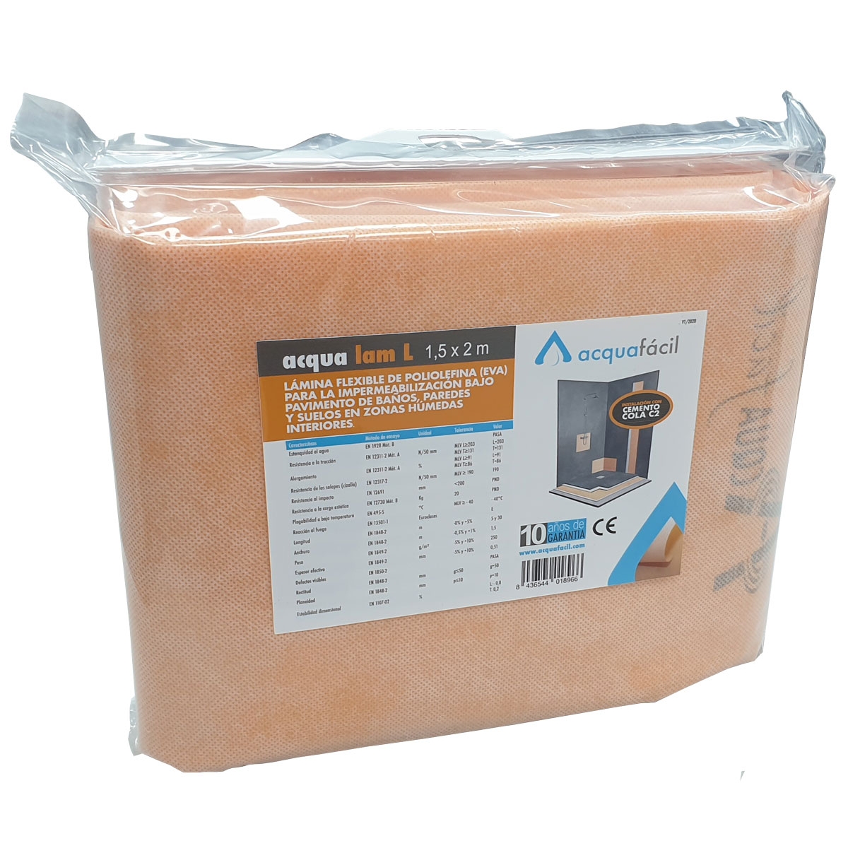 Folha impermeabilizante Acqua Lam L 300 1.5x2m - Acqua Fácil