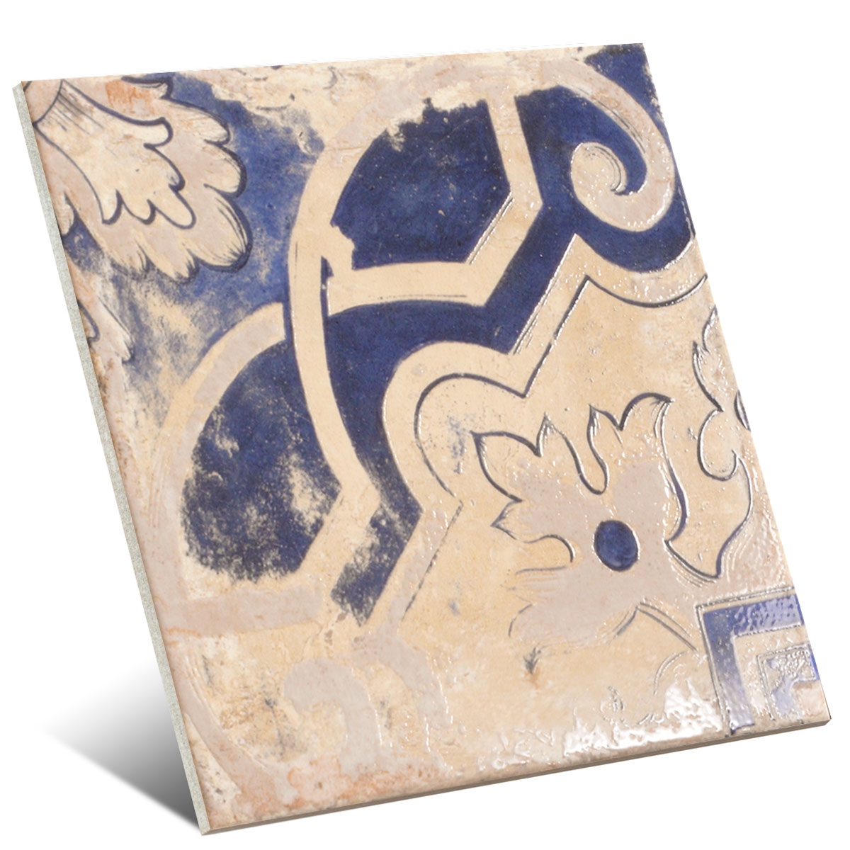 Ricordi Crema 20x20 (caja 1 m2) - Revestimiento con decorados Mainzu