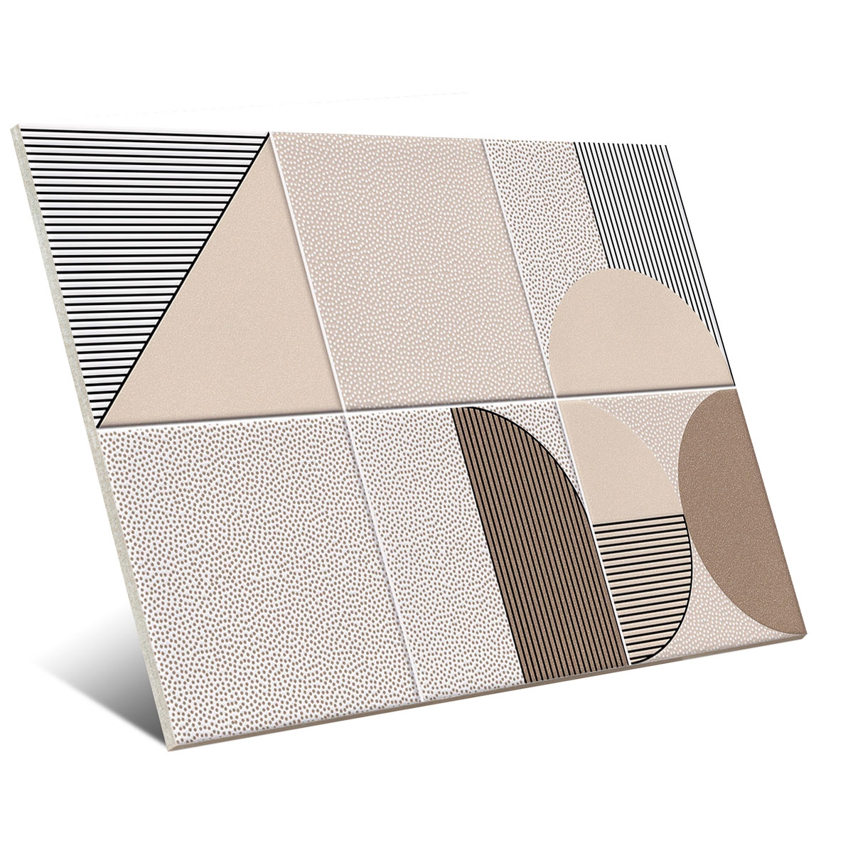 Coating with Vives decorations - Nago walnut 23x33.5 (box 1 m2)