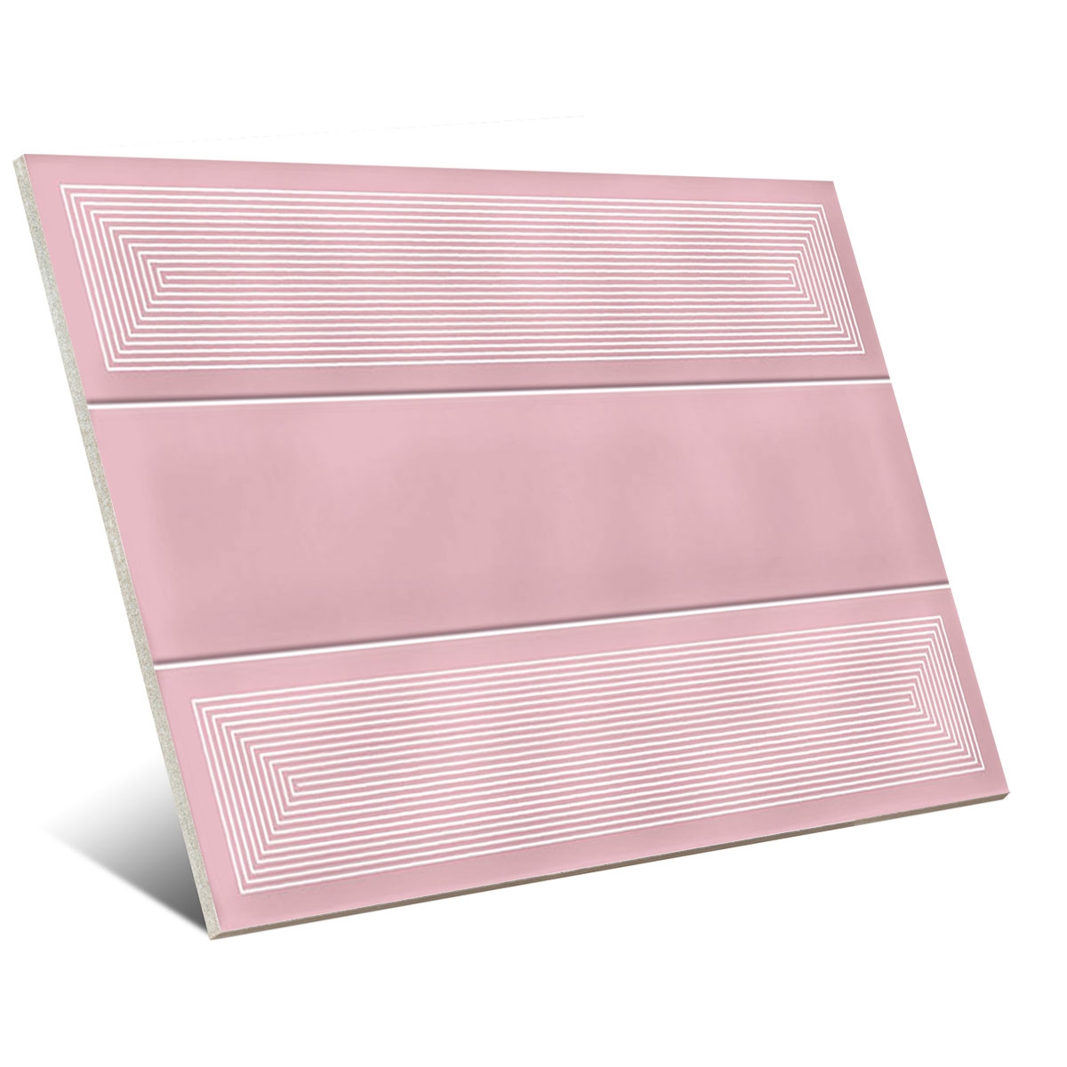 Revestimento com decorações Vives - Kozen rosa 23x33.5 (caixa 1 m2)