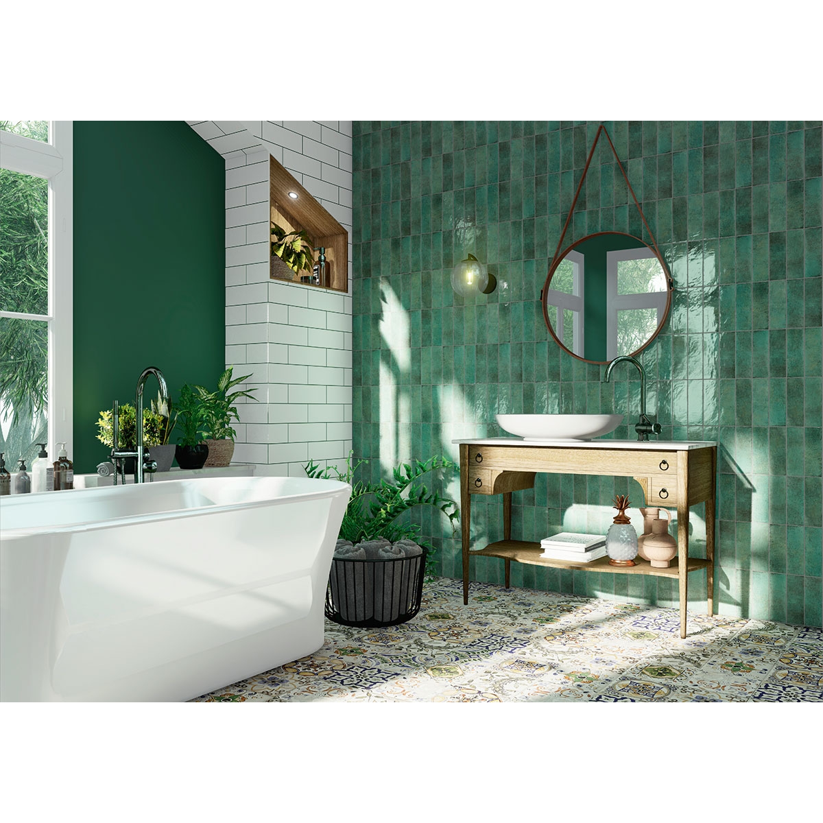 Positano Smeraldo 6,5x20cm  - Revestimiento con pequeño formato Mainzu