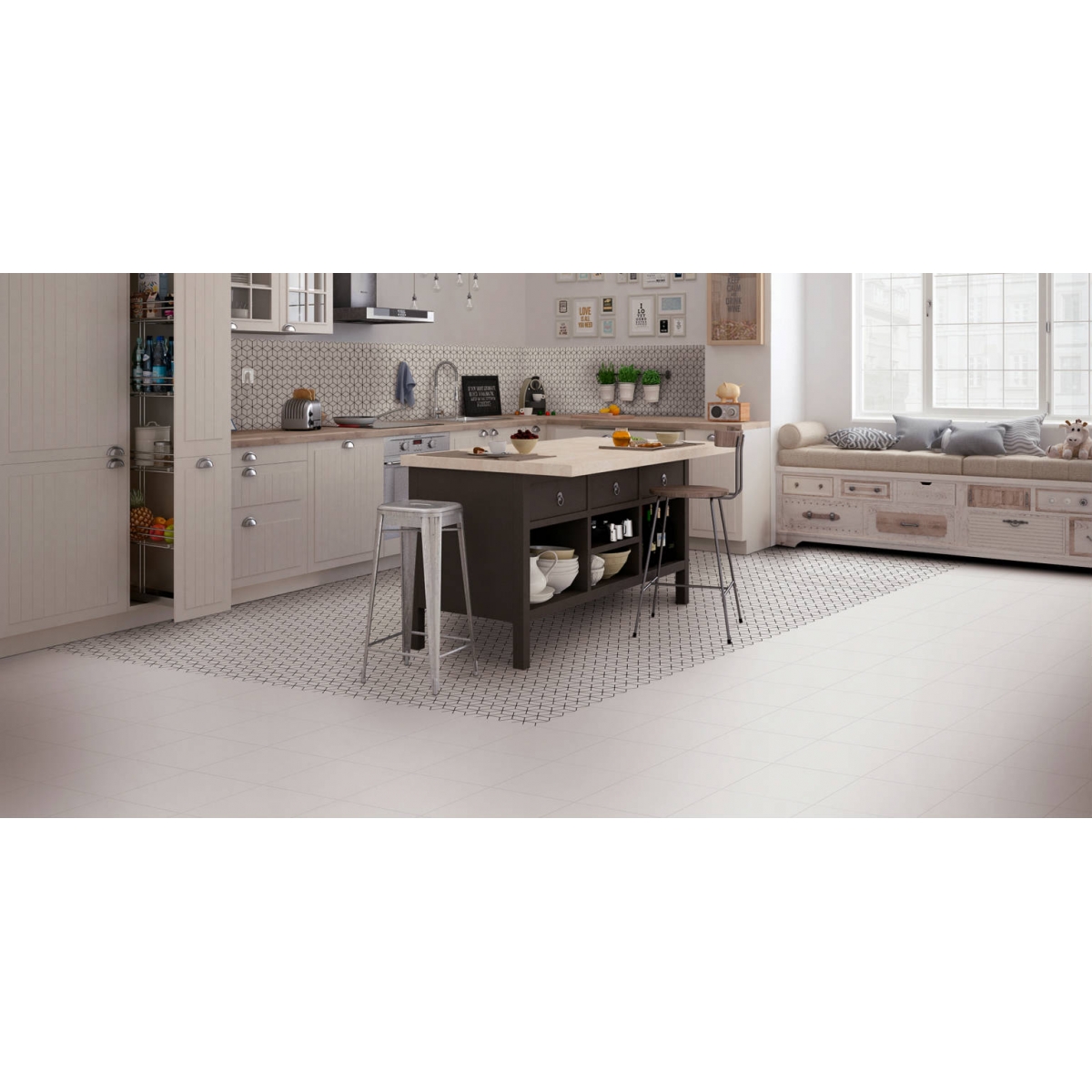 Alhambra Negro 25x25 Keros