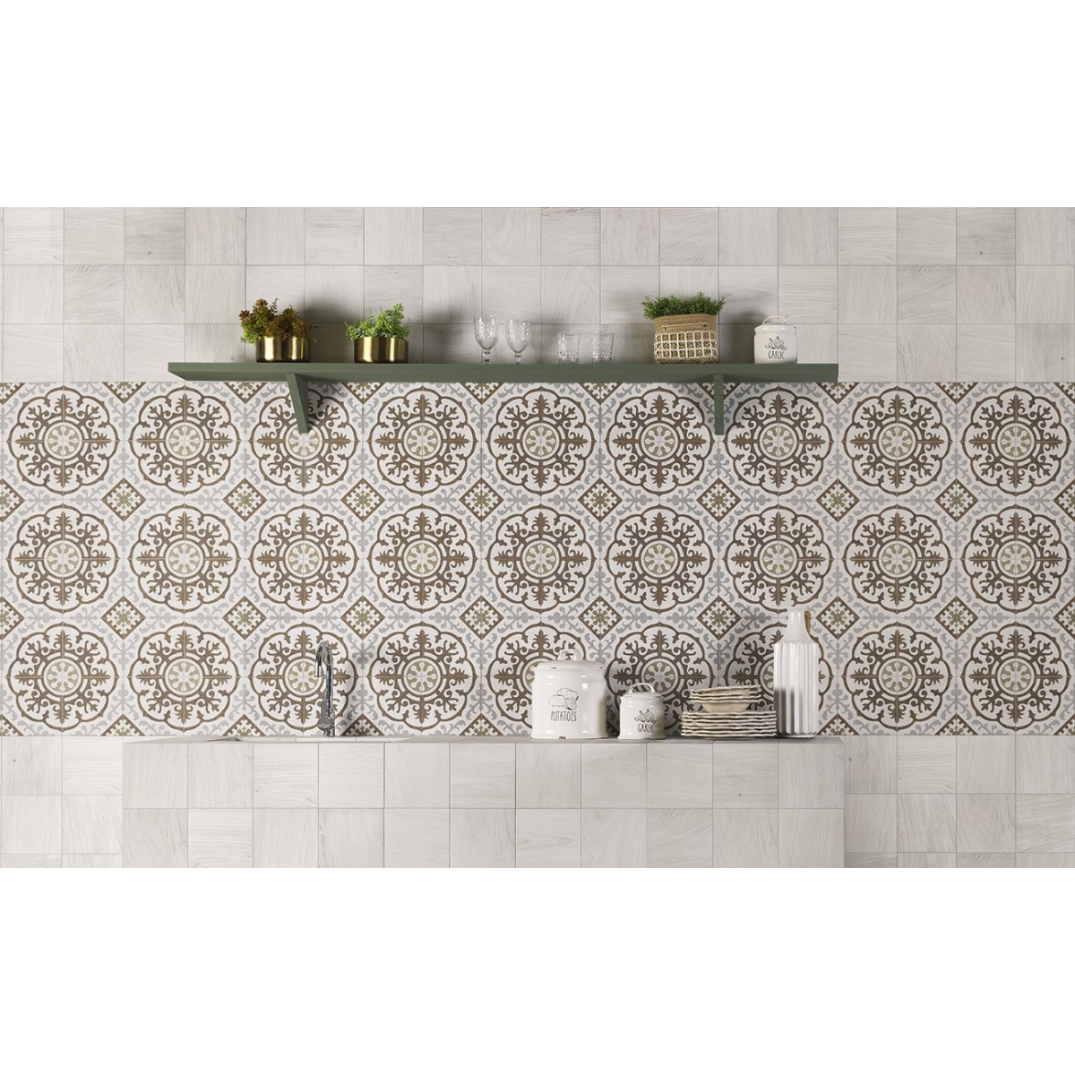 Patchwood blanc (m2) Mainzu