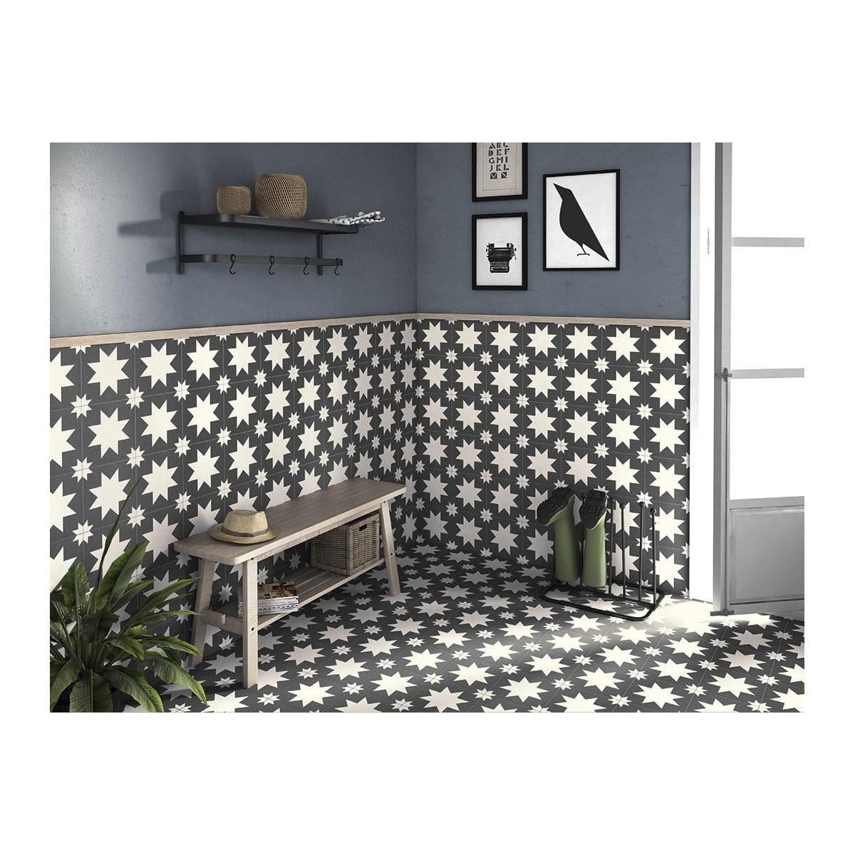 Estrela Preto 20x20 (m2) Mainzu