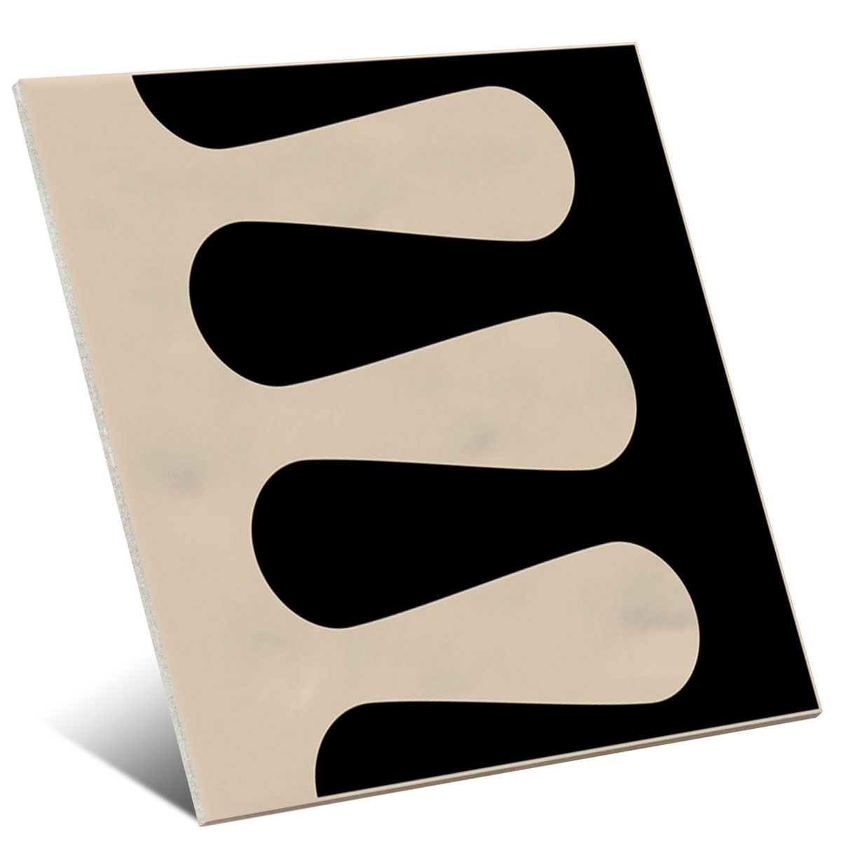 Beige Black Mitra 20x20 - Vives