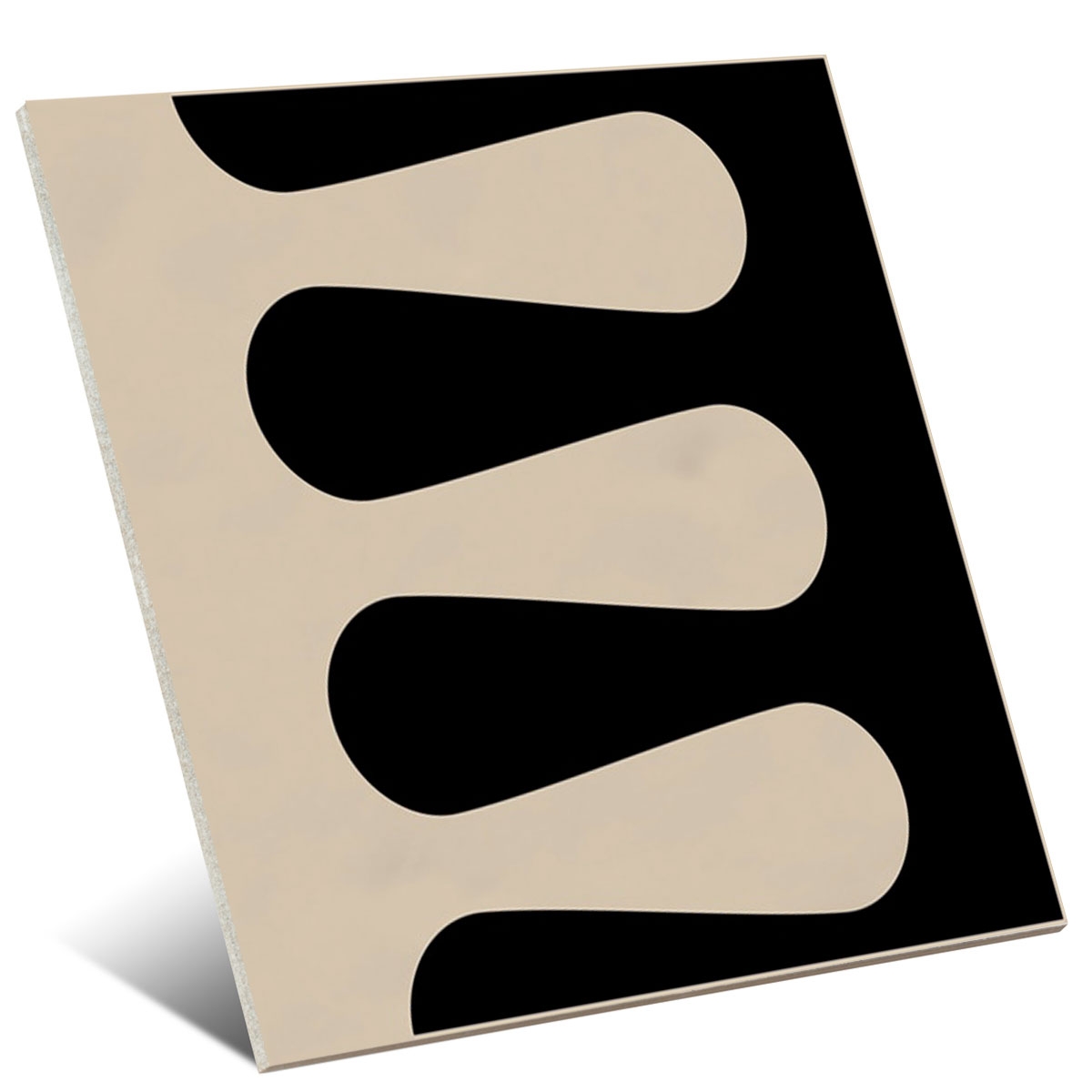 Beschichtung mit Vives Verzierungen – Mitra Beige Schwarz 20x20