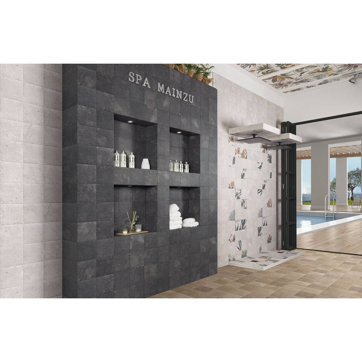 Pierre de lave de Bali 20x20 (boîte 1 m2) Mainzu