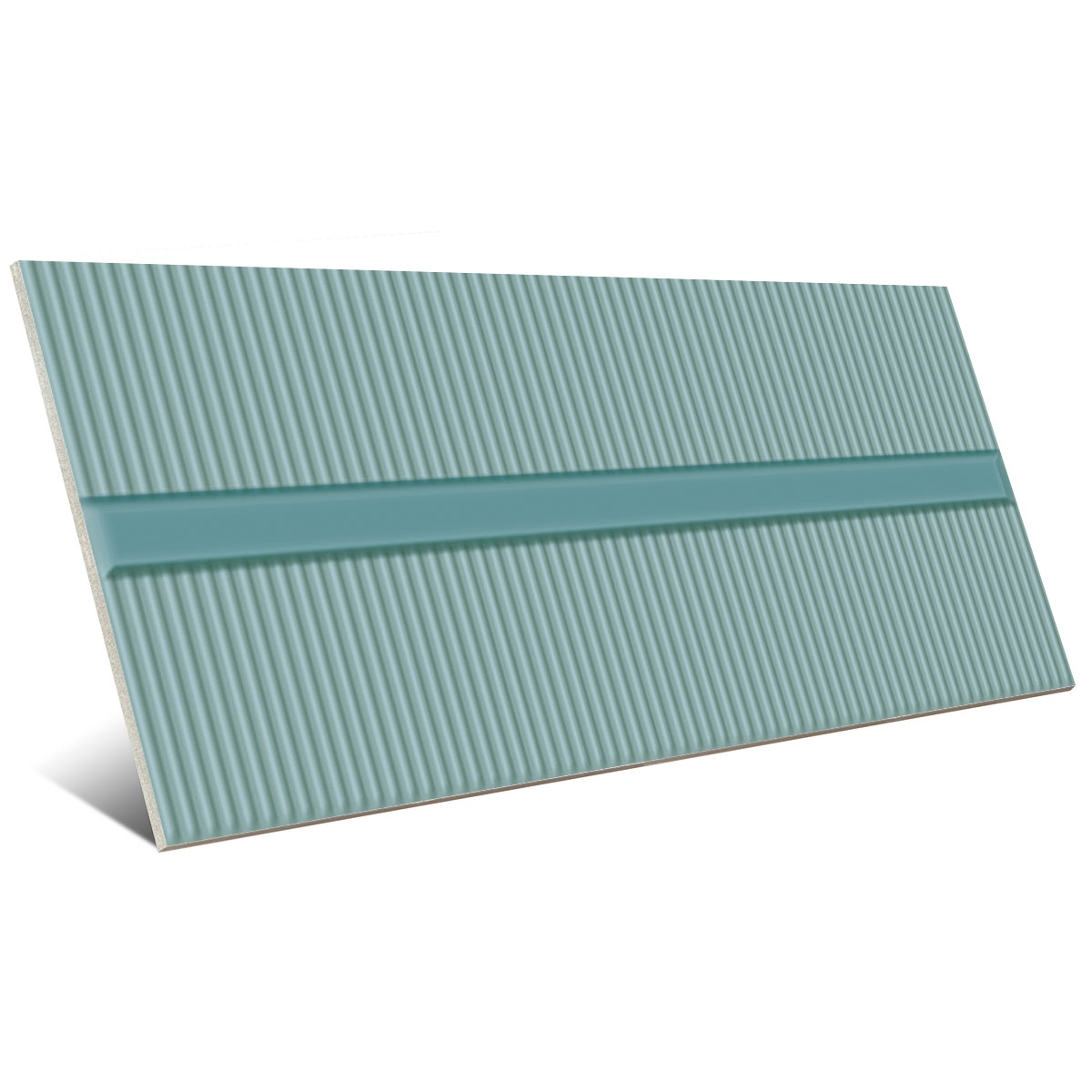 Beschichtung mit Dekorationen - Vives - Türkisfarbener Pincio 10x20 (1,36 m²)