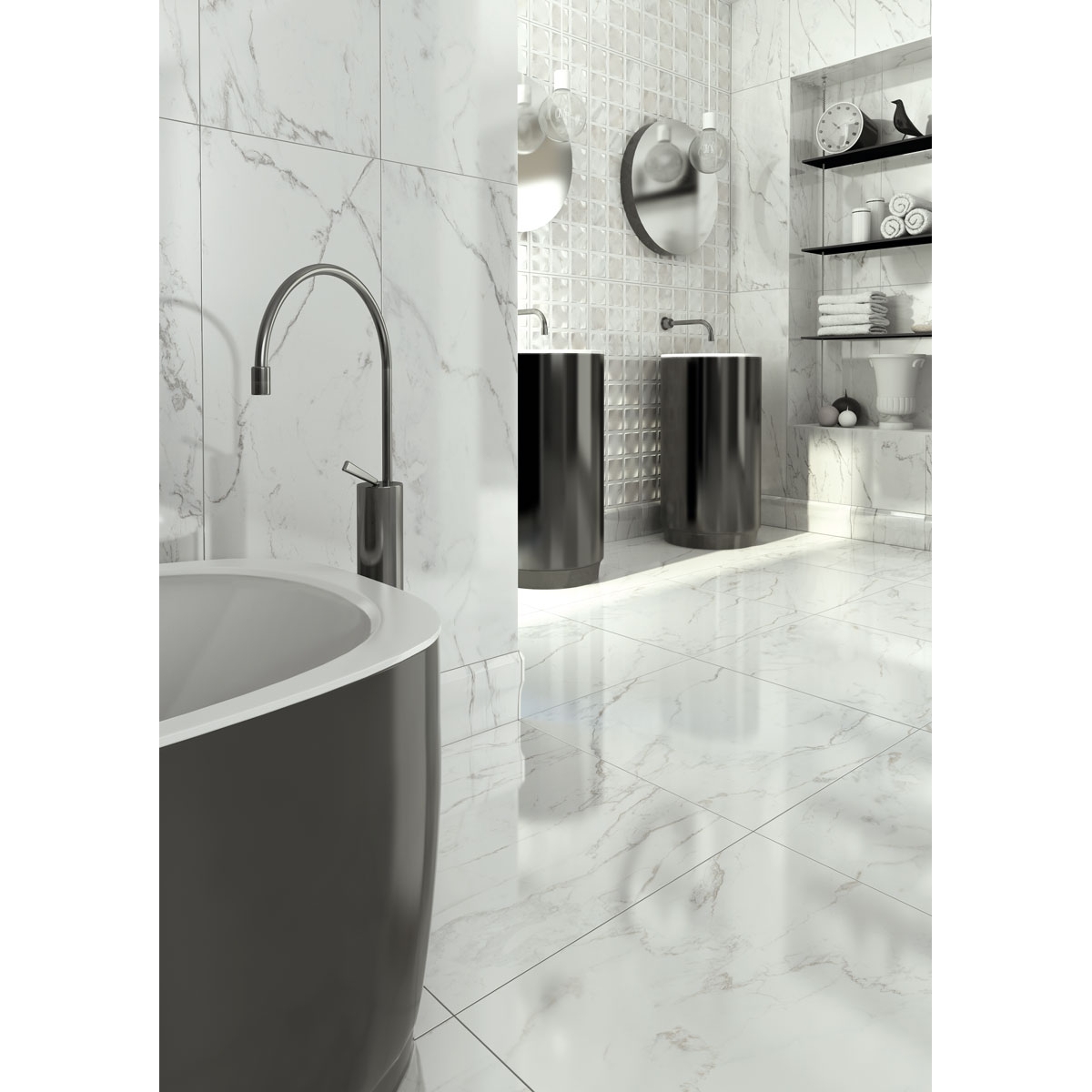 Charles Gray 32x99 - Marble Imitation Coating Vives