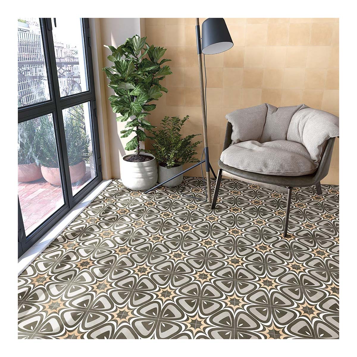 Pavimento hidráulico de imitação Vives - Marquise 15x15 cm (caixa 1 m2)