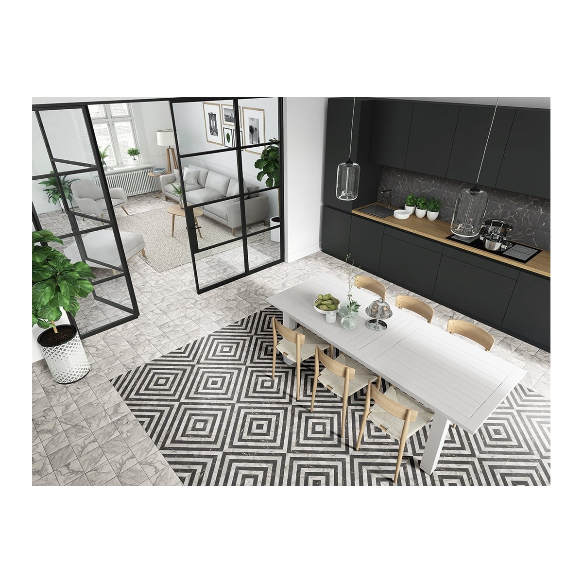 Versailles Dark 20x20 (m2) Série Versailles Hermitage