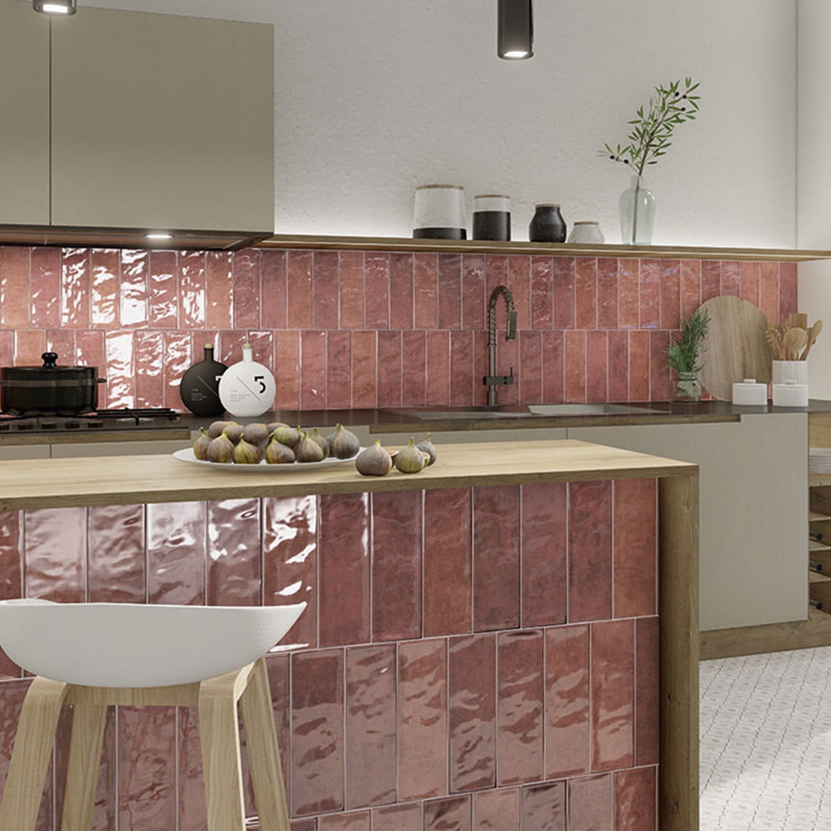 Collection Cinque Terre de Mainzu - Cinque Terre Carmin 10x30 Mainzu