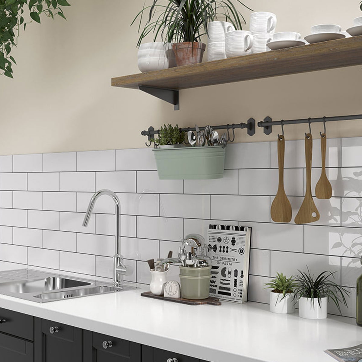 Branco liso Brilho 10x30