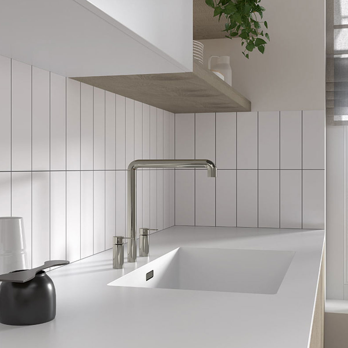 Revestimento Mainzu de pequeno formato - Branco Mate Liso 10x30