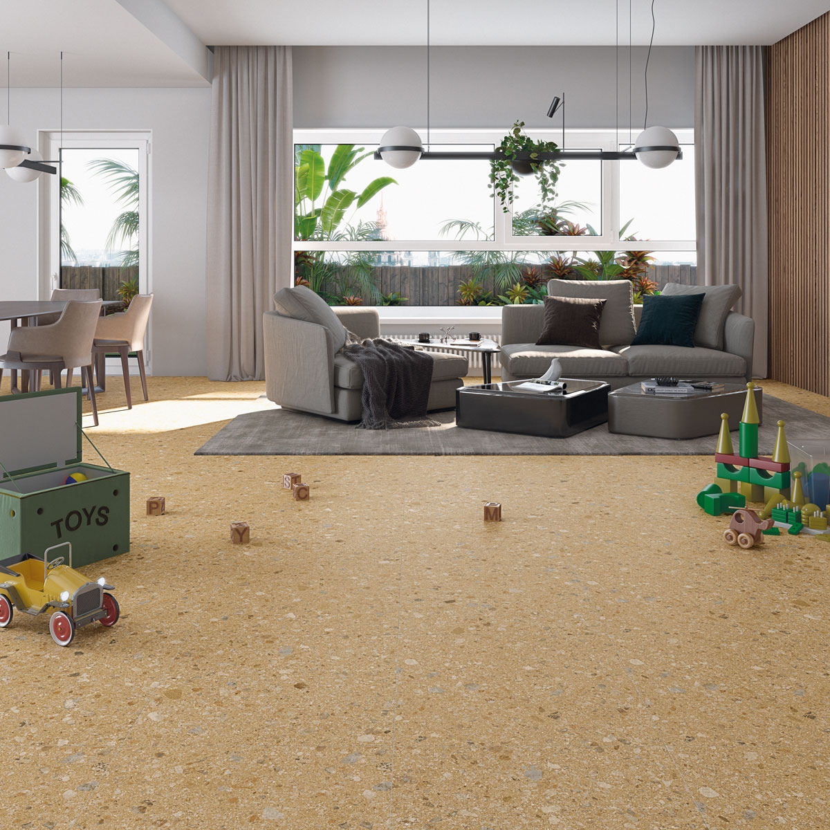 Pavimento para imitação de pedra Vives - Janty Mustard 60x60