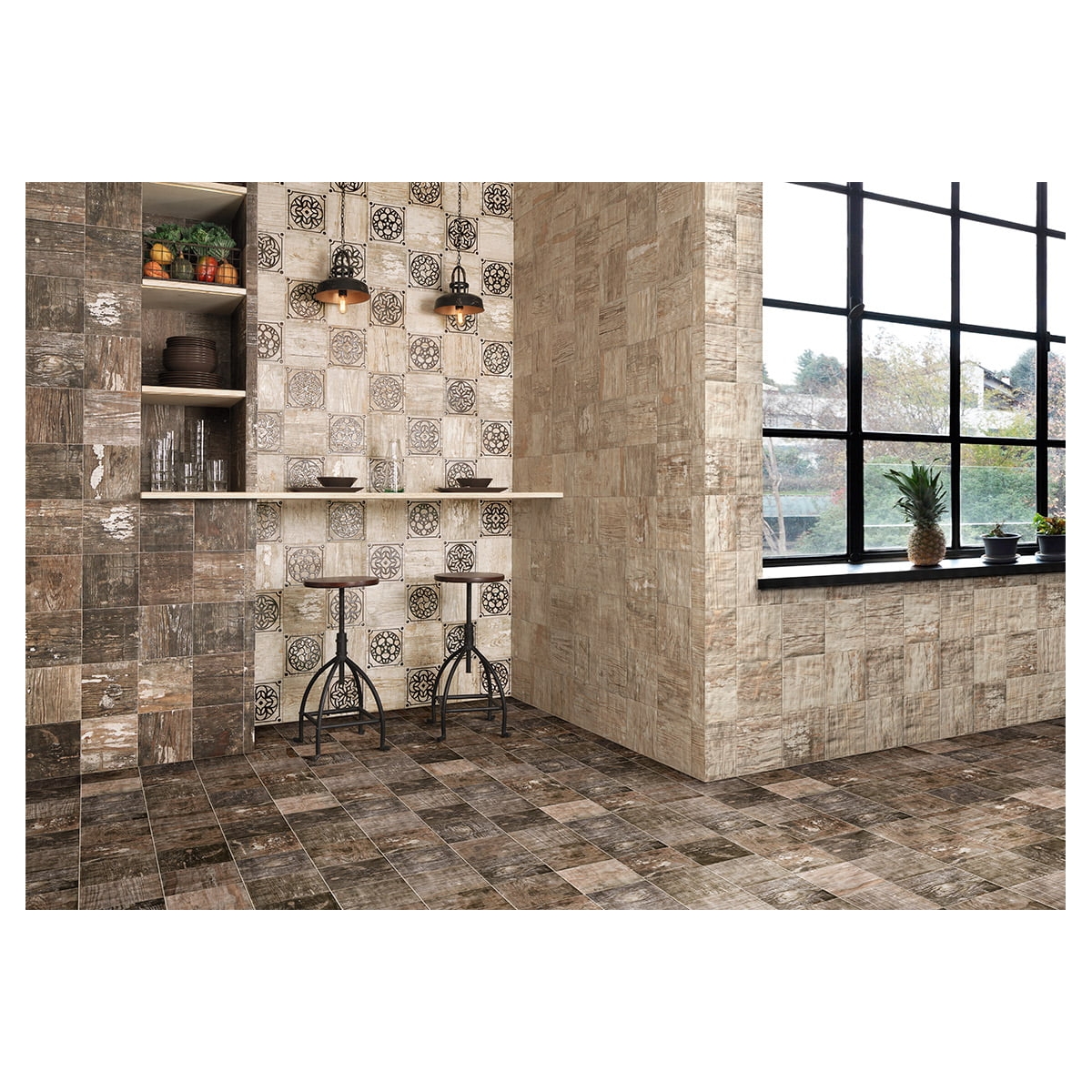 Foto de Base Colonial Caoba 20x20 (caja 1 m2)