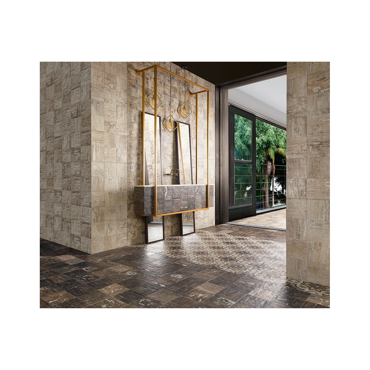 Base Coloniale Mango 20x20 (boîte 1 m2) - Revêtement avec décorations Mainzu