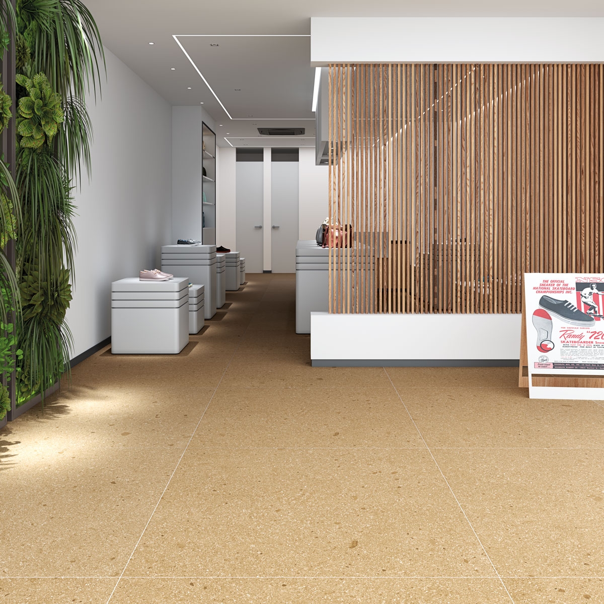 Gea-R Mustard 120X120 - Stone imitation flooring Vives