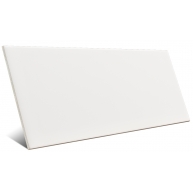 Telha de pequeno formato em preto e branco 7,5x15 branco fosco