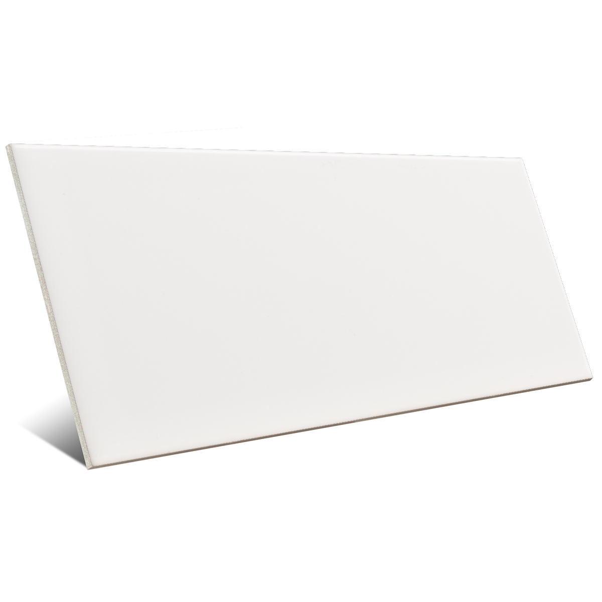 Telha de pequeno formato em preto e branco 7,5x15 branco fosco