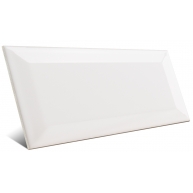 Small format tile in black and white 7.5x15 matte white bezel