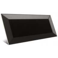 Azulejo de pequeno formato em preto e branco 7,5x15 moldura preta mate
