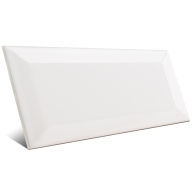 Tuile petit format en noir et blanc 7,5x15 lunette blanc brillant