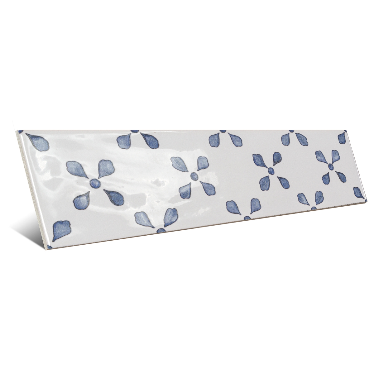 Tabarca Blue Gloss Hydraulic Imitation Tile 7.5x30