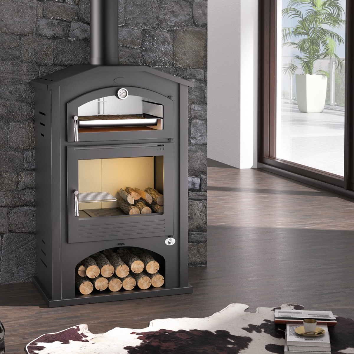 Wood stove with oven M-106 Direct gift - FM Calefacción