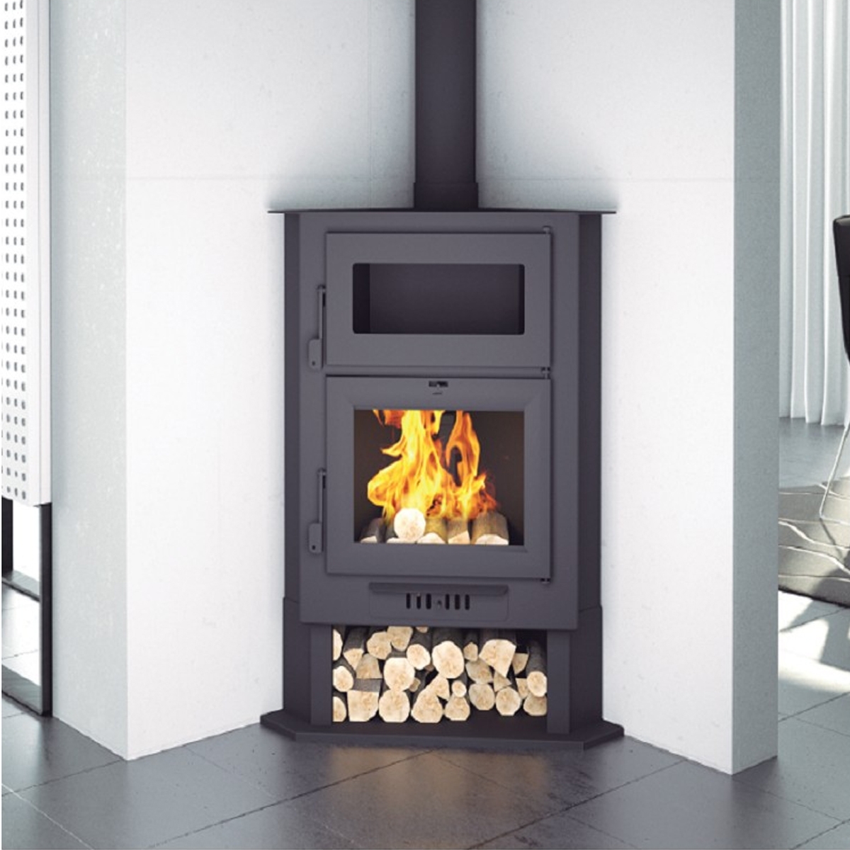 Corner wood stove CH-5-H - FM Calefacción