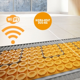 Kit de aquecimento por piso radiante com termóstato tátil com isolamento sob a folha e wi-fi