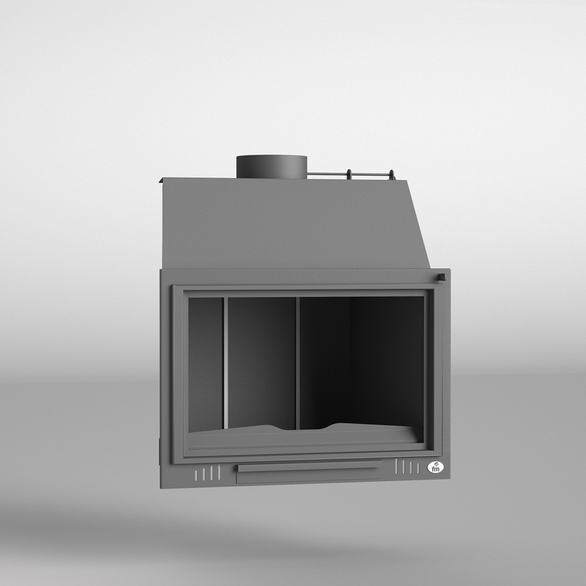 HC-100 Encastrable à bois de chauffage avec foyer (sans porte) Cadeau direct - FM Calefacción