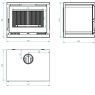 Estufa de leña con turbina M-170 (interior y cristal serigrafiado opcional)  Regalo directo - Calefacción FM Calefacción