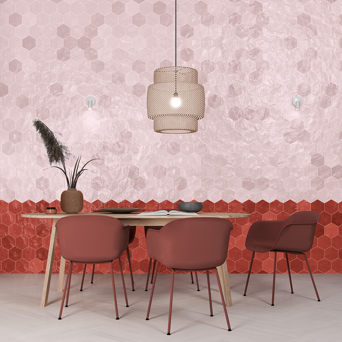 Riad Pink Hexa 16.2x18.5 Harmony