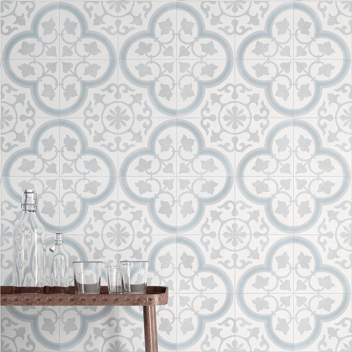 Imitação de piso hidráulico Harmony - Havana Silver Ornate 22.3x22.3