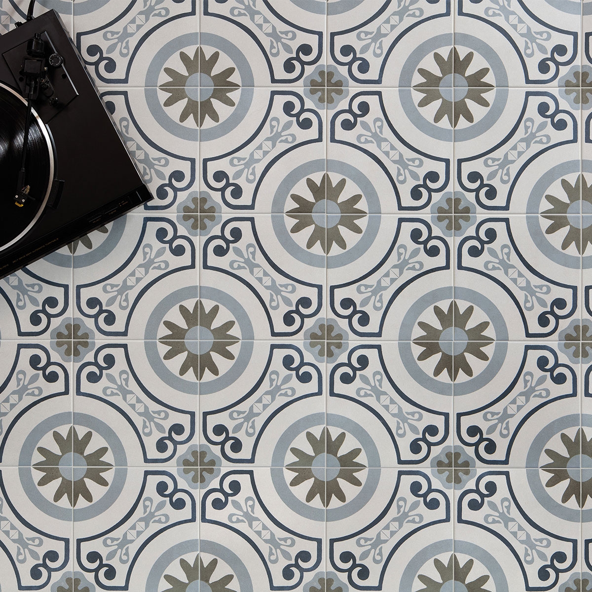 Revêtement de sol imitation hydraulique Harmony - Havana White Garden 22.3x22.3