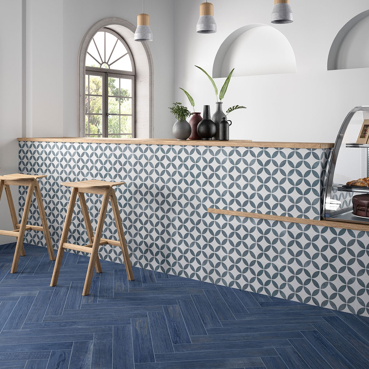 Revêtement de sol imitation hydraulique Harmony - Havana White Petals 22.3x22.3