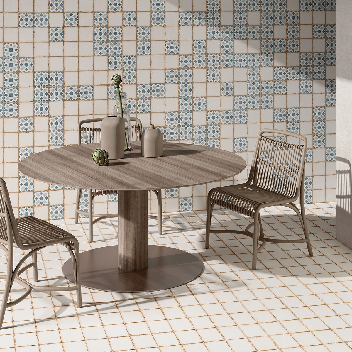 Pavimentos imitación hidráulico - Colección Casablanca de Harmony - Casablanca White 12.5x12.5 