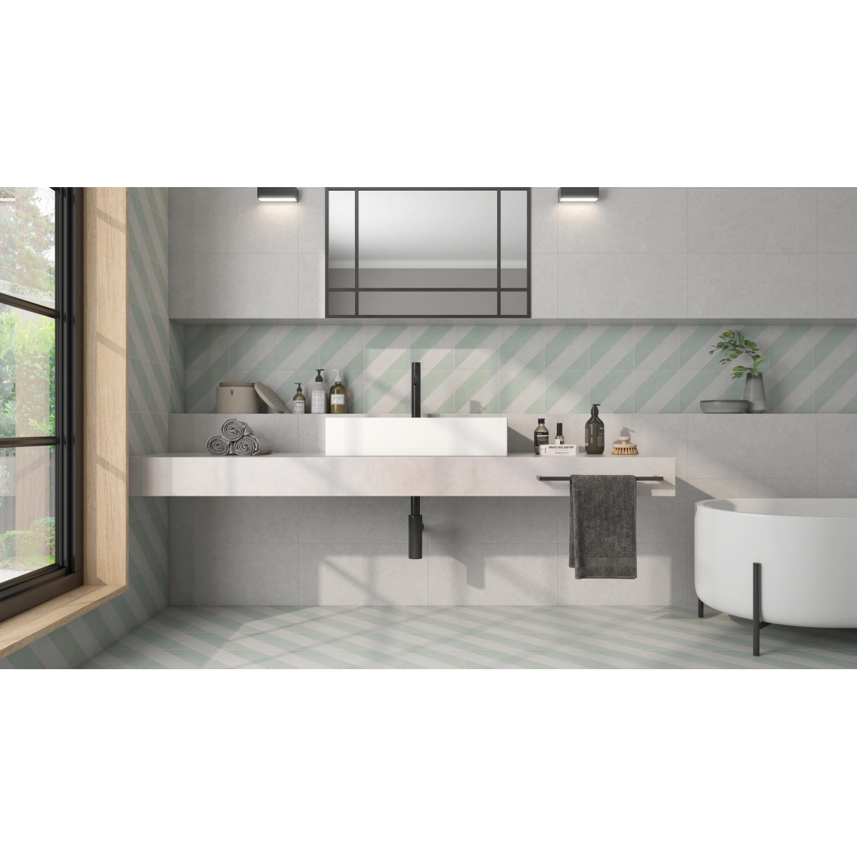 Diagonales Sage 22.3x22.3 (boîte 1 m2) Pamesa Cerámicas