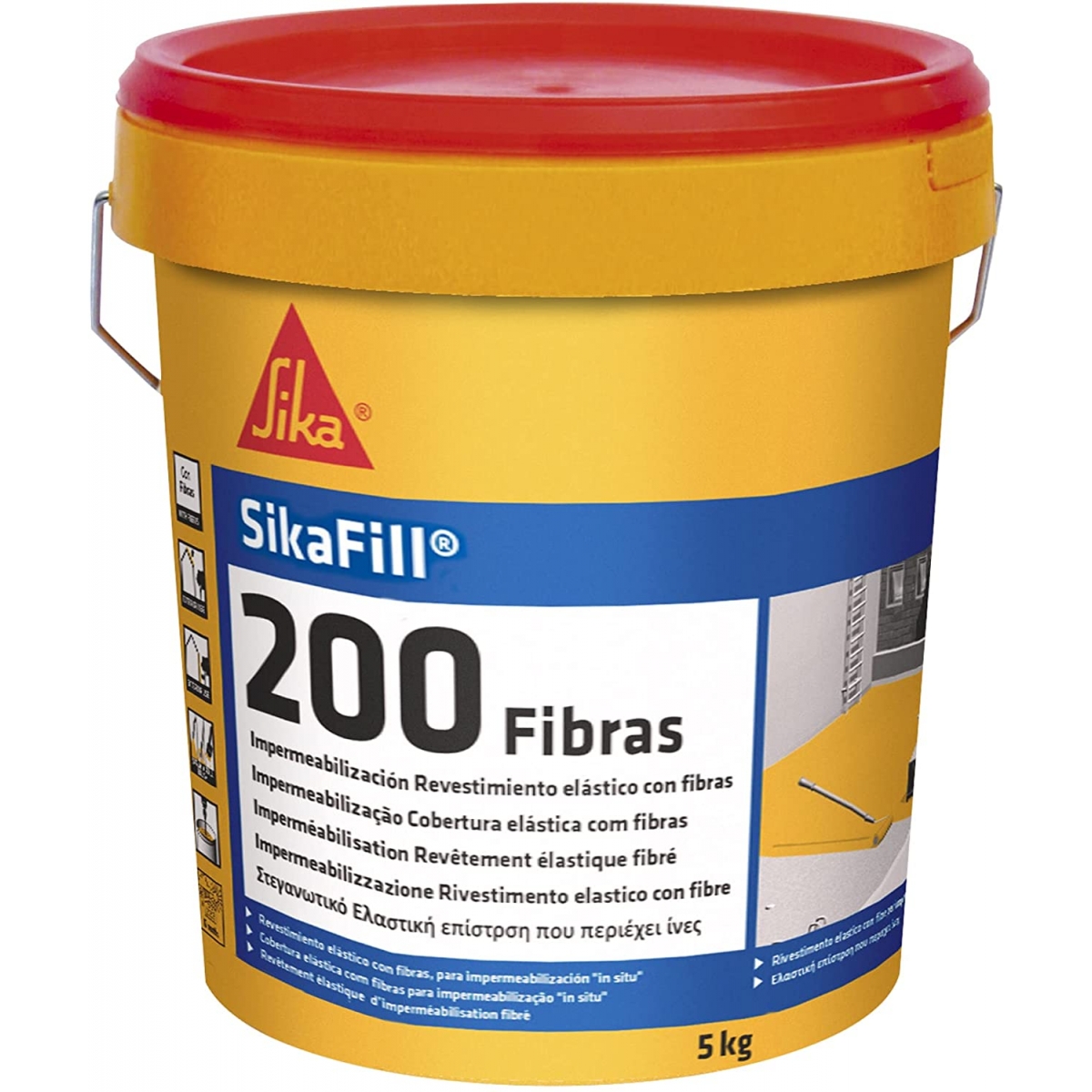 Sikafill 200 Fibras 5kg Azulejo Vermelho - Sika