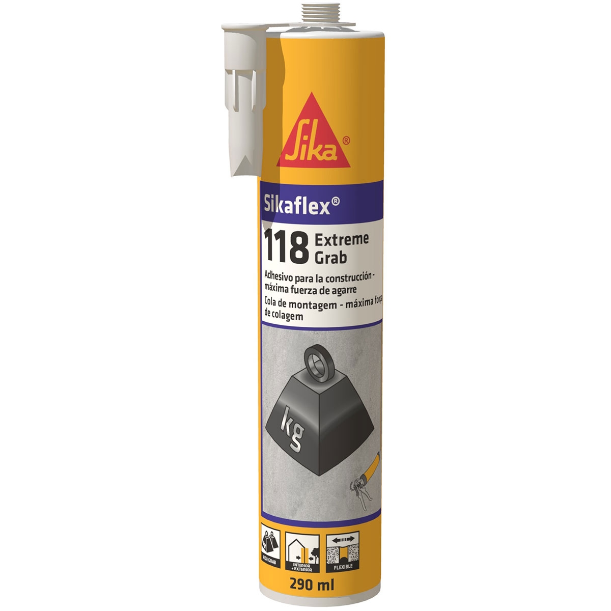 Sikaflex 118 Extreme Grab Blanco - Adhesivo alto agarre - Sika