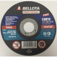 Disco Abrasivo 50300-115 Corte Seco Metal (Fino) - Bellota