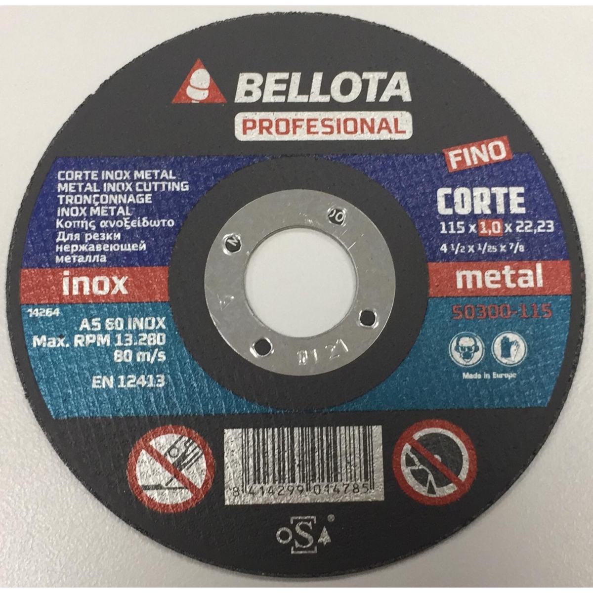 Abrasive Disc 50300-115 Trocken geschnittenes Metall (Fein) - Bellota